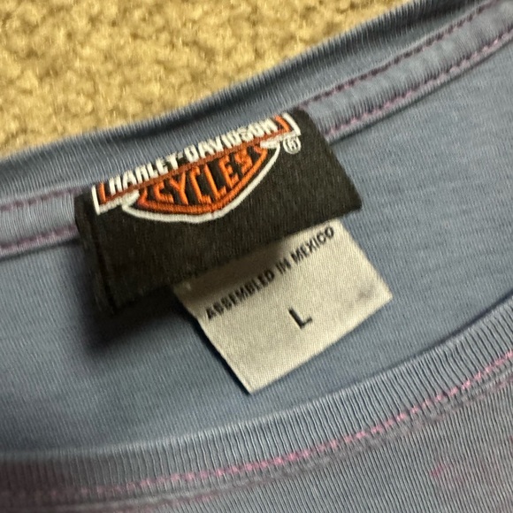 Harley Davidson Caliente San Antonio Motorcycle Graphic Tie Dye Tee size large - Picture 4 of 4